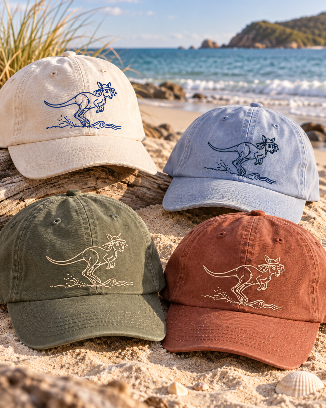 Kangaroo on the beach
